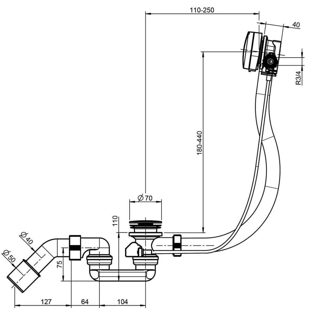 Ottofond Ab-/Über-/Einlauf-Perlator chrom Bild 2