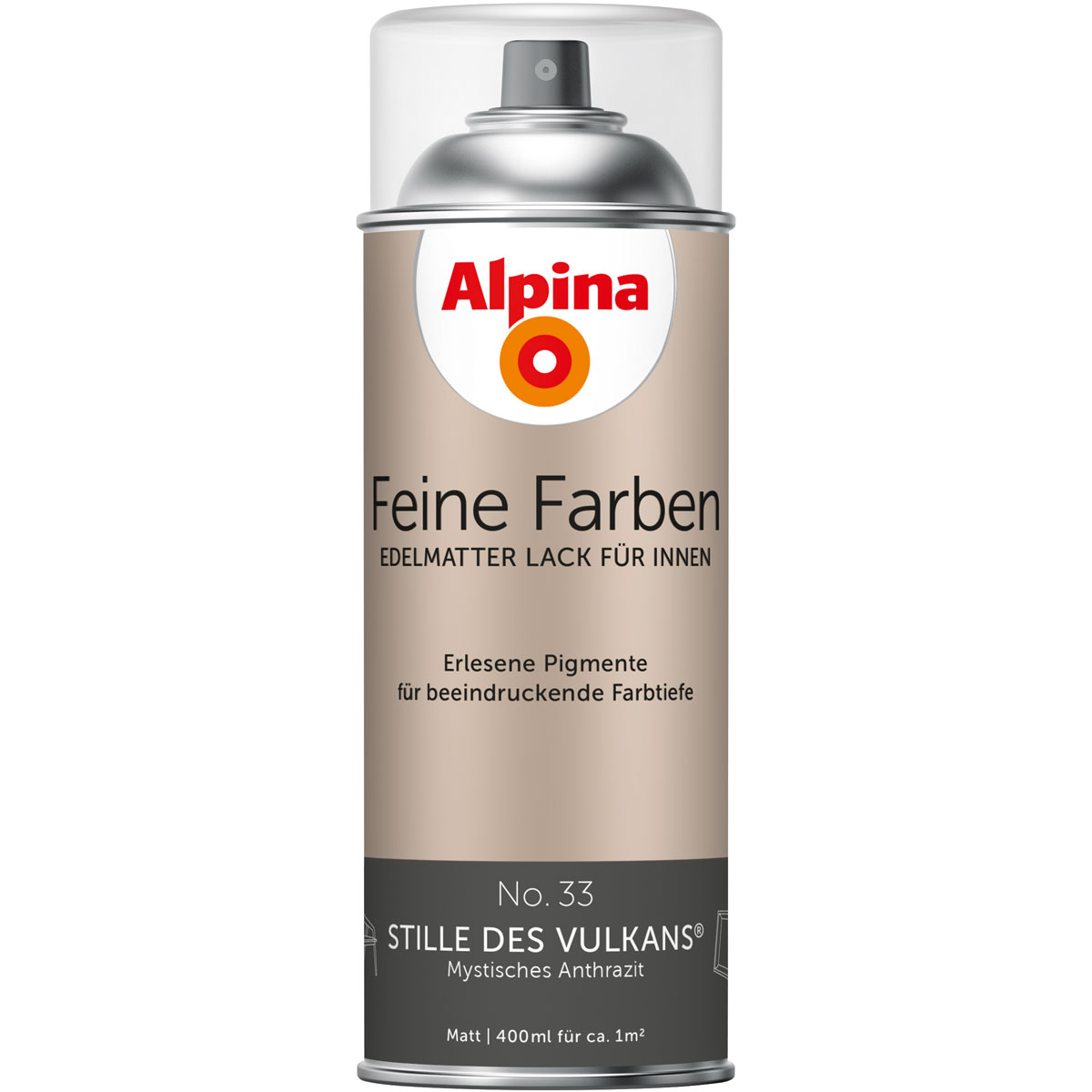 Alpina Buntlack Feine Farben Sprühlack No 33 Stille des Vulkans edelmatt 400ml