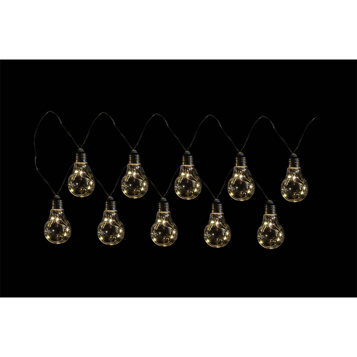 Flector Garten LED-Solar-Lichterkette Vintage inkl 10 Birnen Bild 2