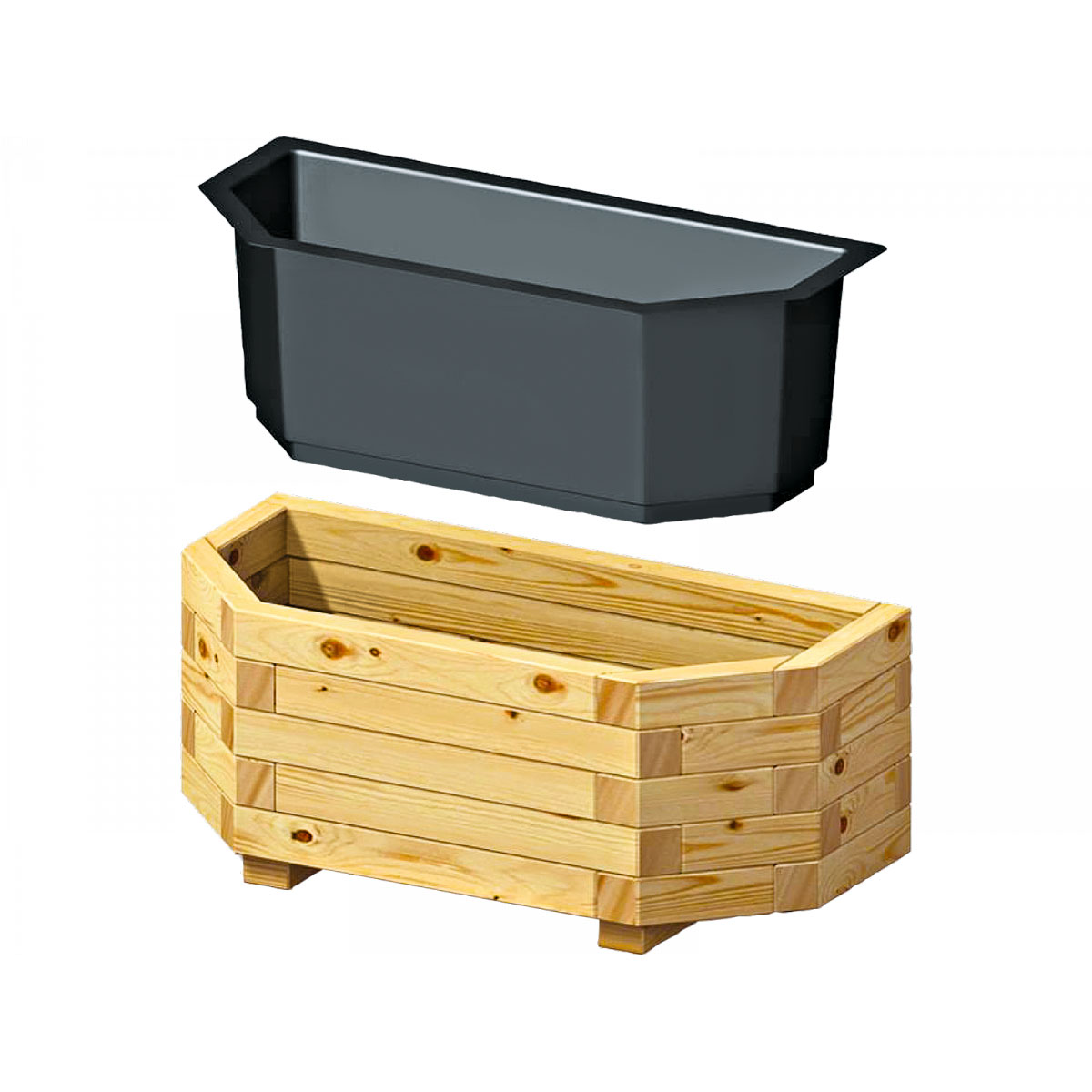 Wandpflanzkasten ohne Einsatz 95 x 38