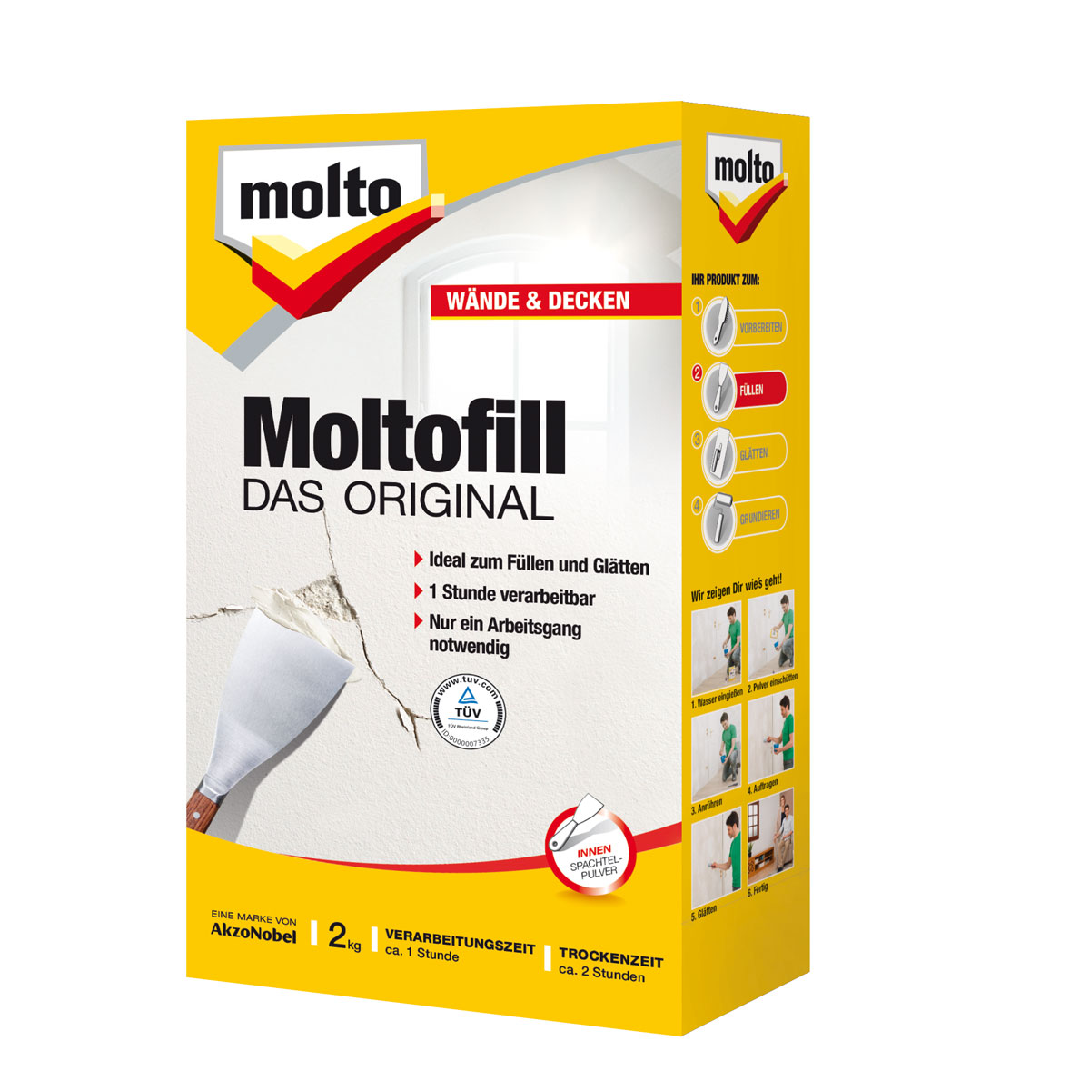 Molto fill Spachtelpulver Innen 2000 ml