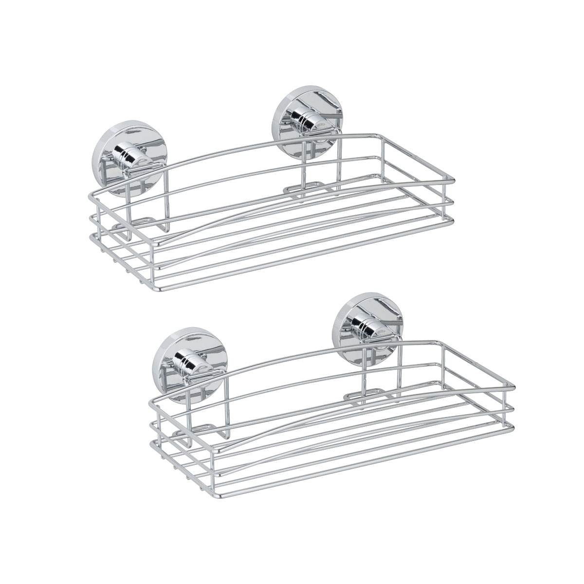 Wenko  Vacuum-Loc Wandablage 2er Set Befestigen ohne bohren