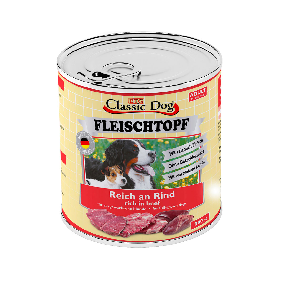 Classic Dog Hundefutter Fleischtopf Rind 800 g