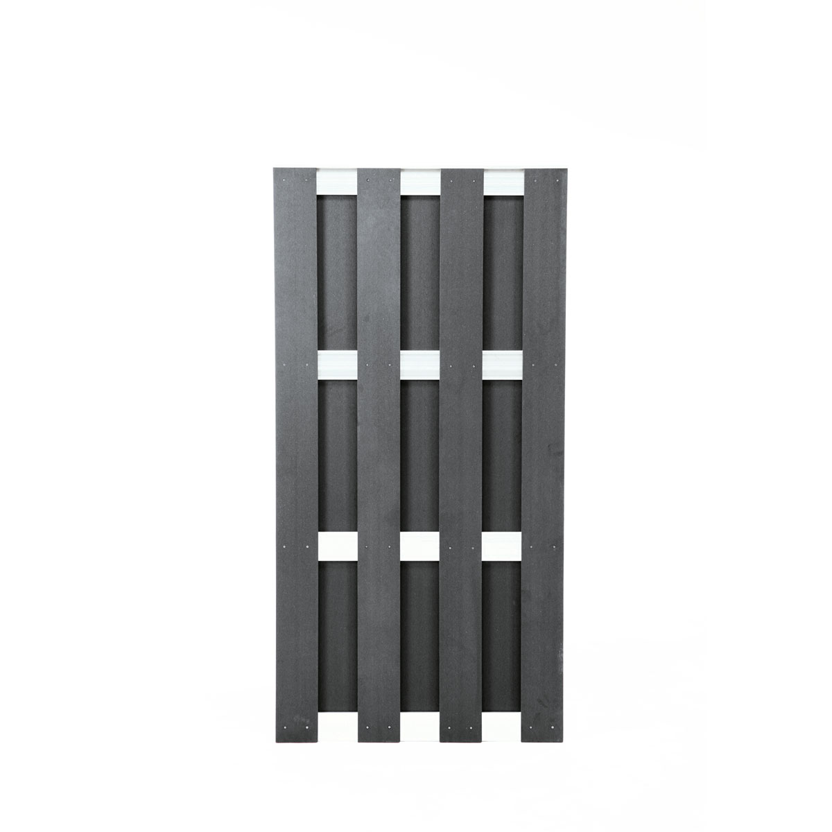 Hartmann Sichtschutzzaun WPC/Alu schmal 90 x 180 cm anthrazit/silber
