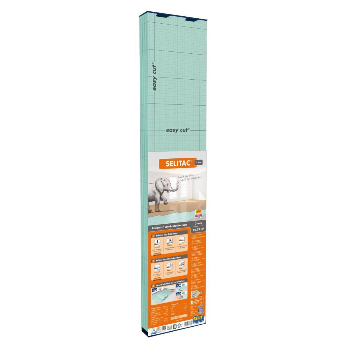 Selit SELITAC 3 mm Parkett-/Laminatunterlage 9m²