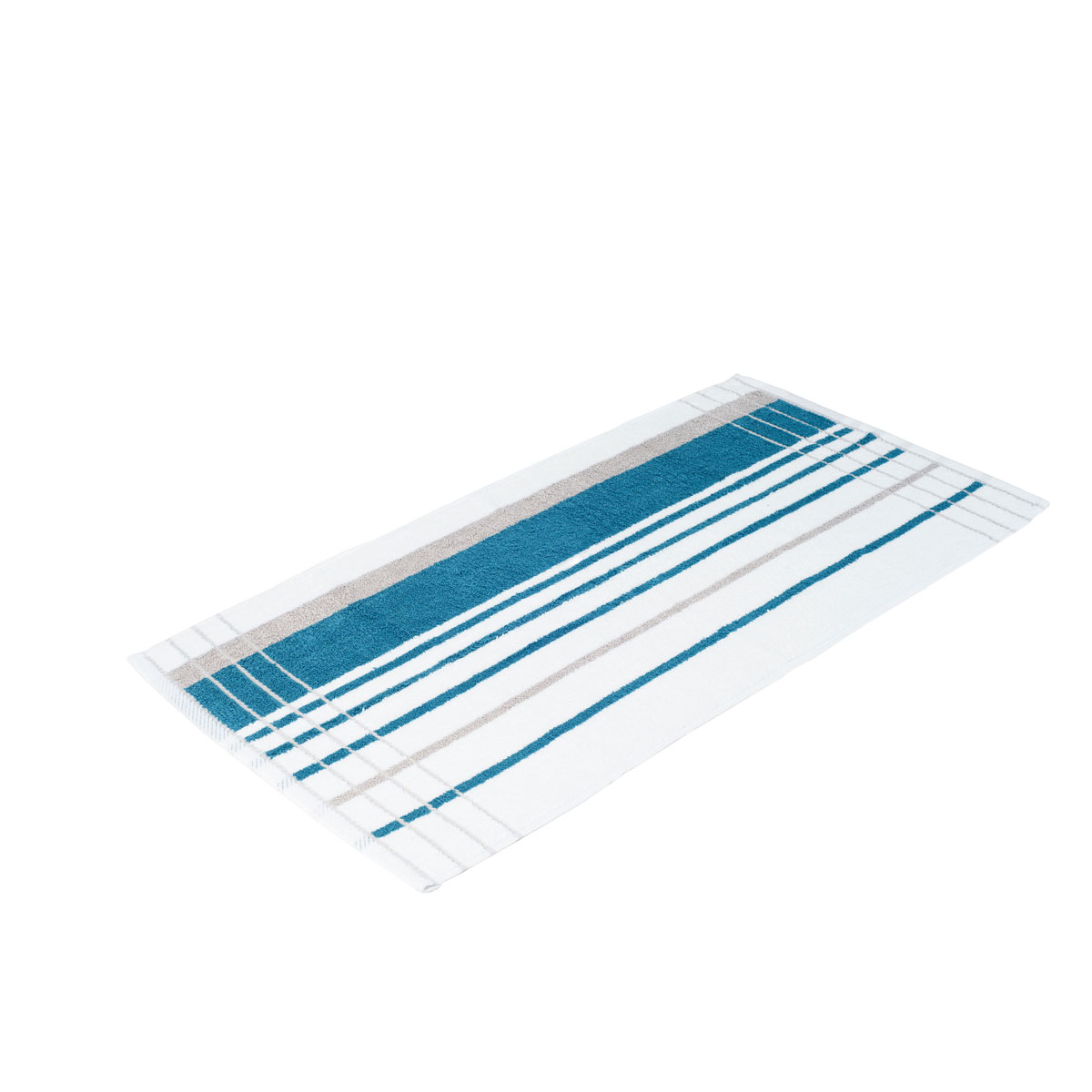 Handtuch Berlin Streifen 50 x 100 petrol/ taupe