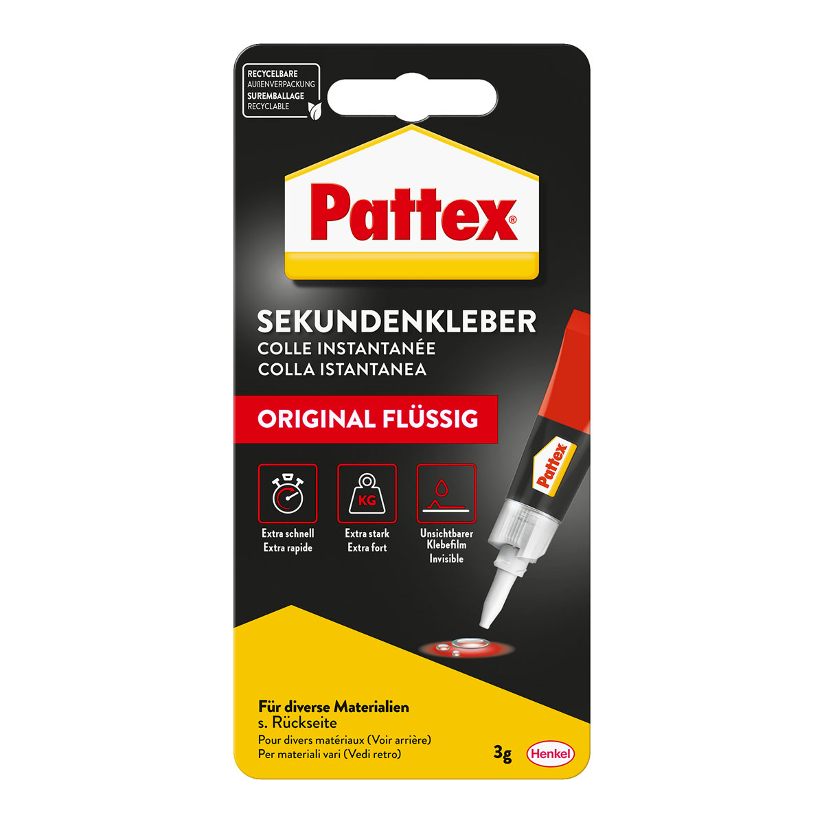 Pattex Sekundenkleber Flüssig 3 g