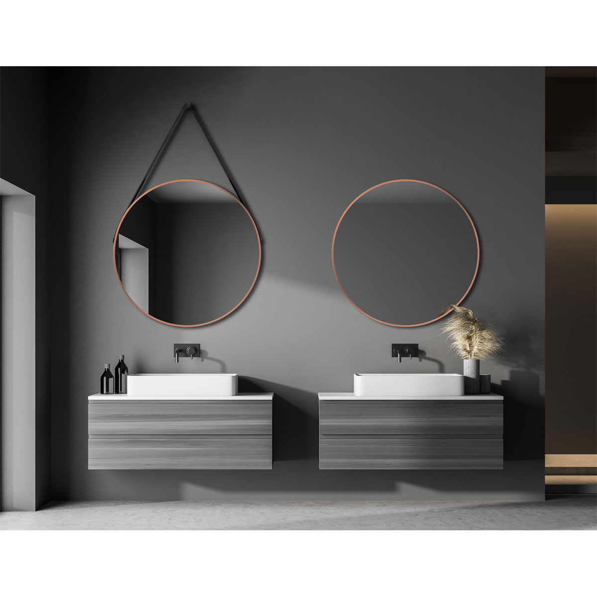 DSK  Design Spiegel Silver Coiffeur Copper Dm 80 cm Bild 5