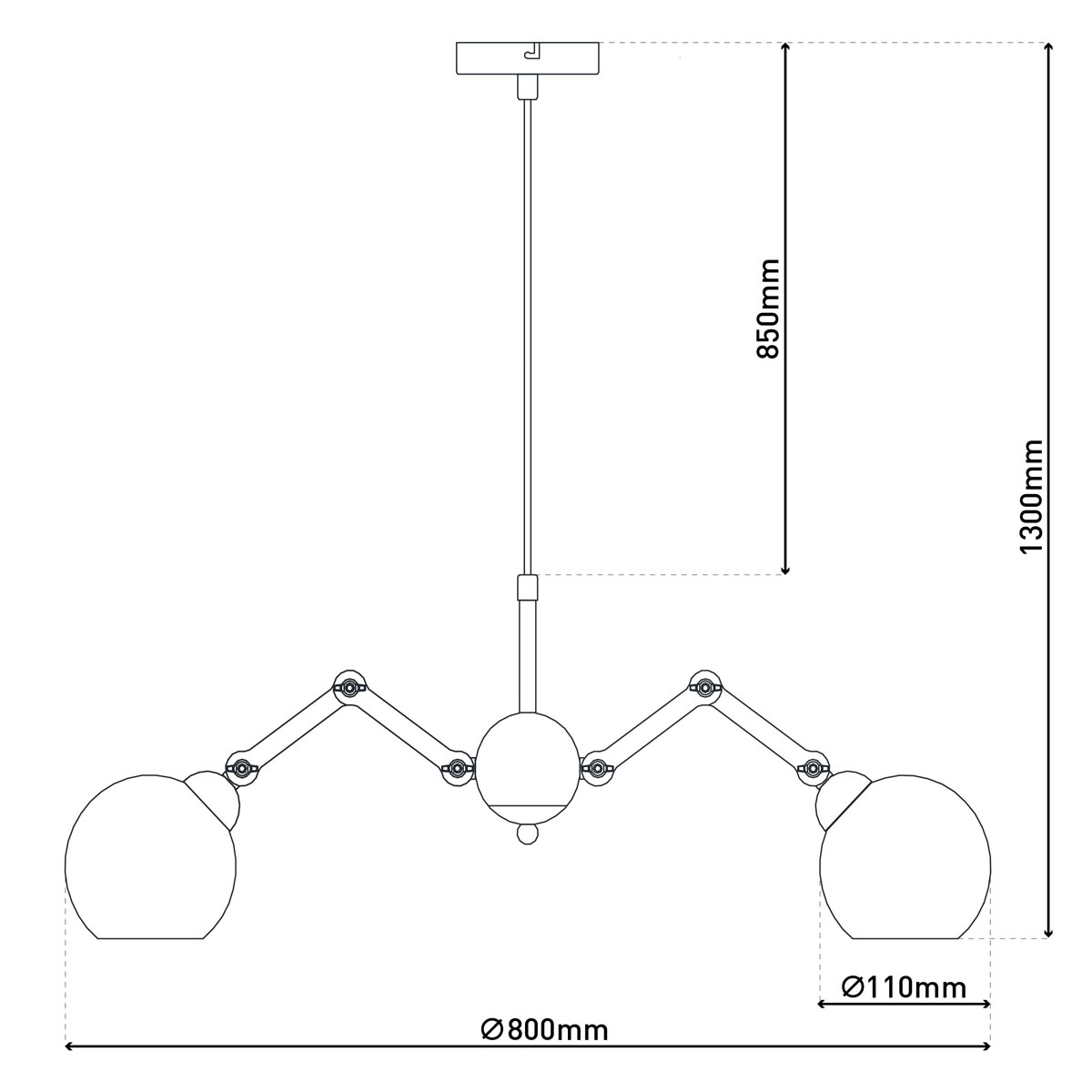 näve  Pendelleuchte Soito schwarz Glas 5er Bild 9