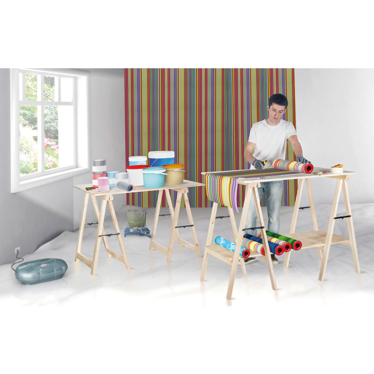 Klappbock Professional Kiefer 75 x 75 cm Bild 2