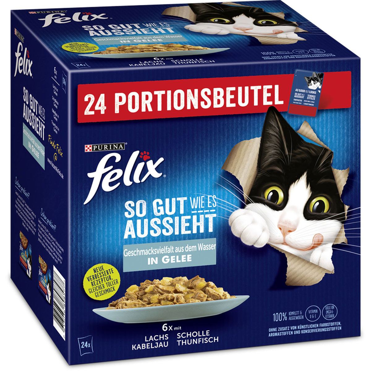Felix So gut wie es aussieht Gelee vom Wasser 24 x 85g Portionsbeutel