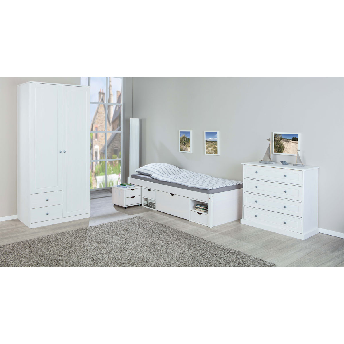 Inter Link Funktionsbett „Till“, 90x200 cm, weiß, mit Rost Bild 3