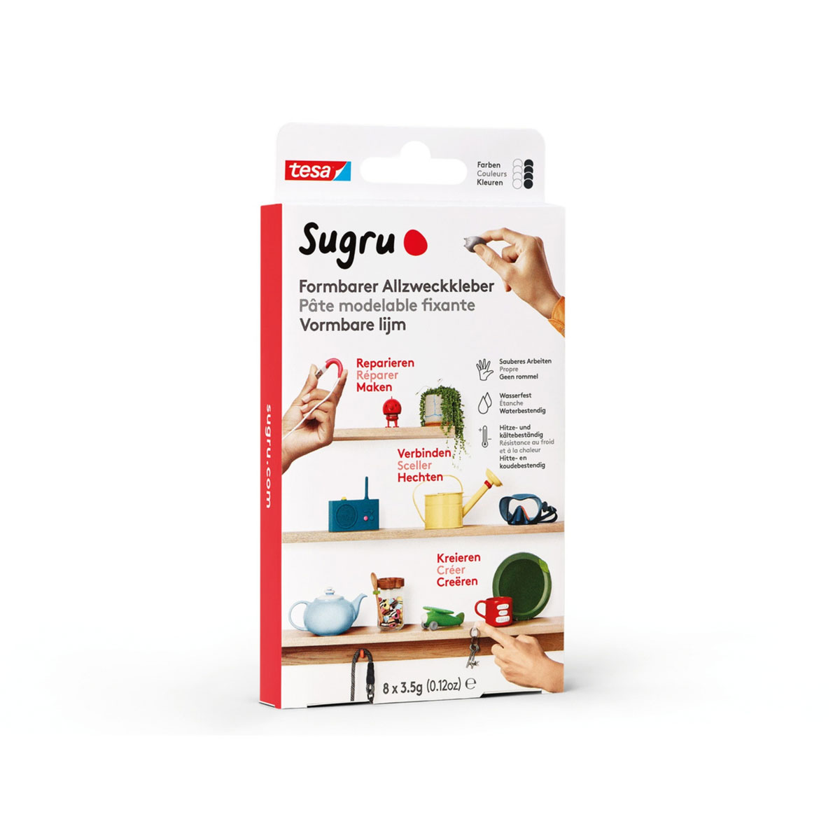 Tesa Sugru Allzweckklebeknete schwarz 3er Set