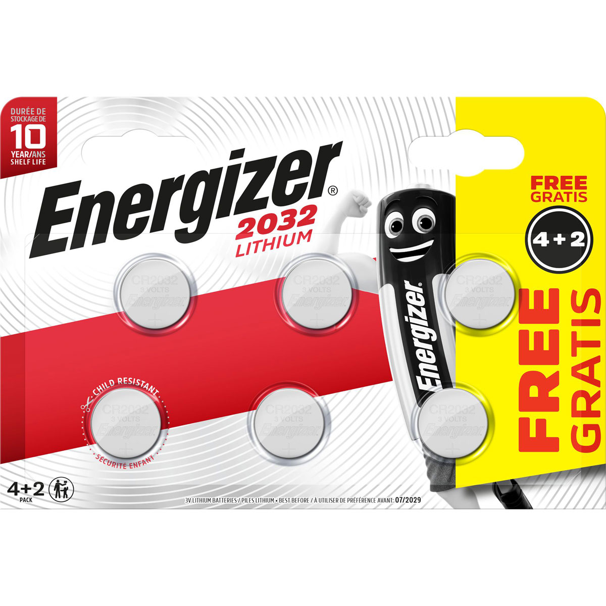 Energizer Knopfzelle CR2032 6 Stück