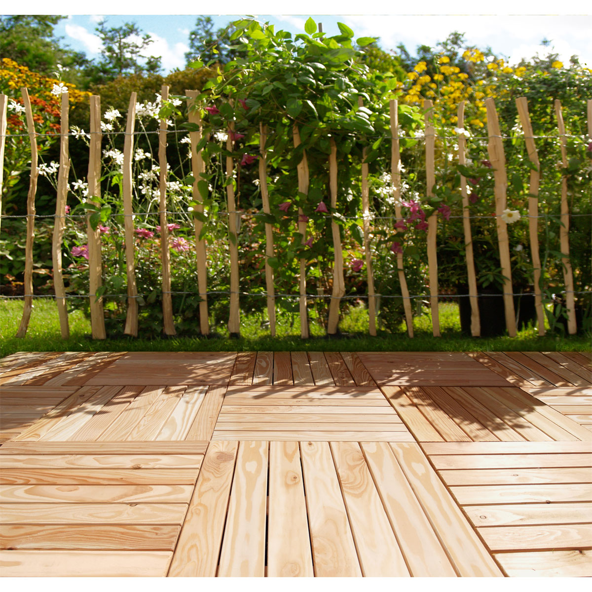 Holzfliese Lärche 50 x 50 cm Bild 2