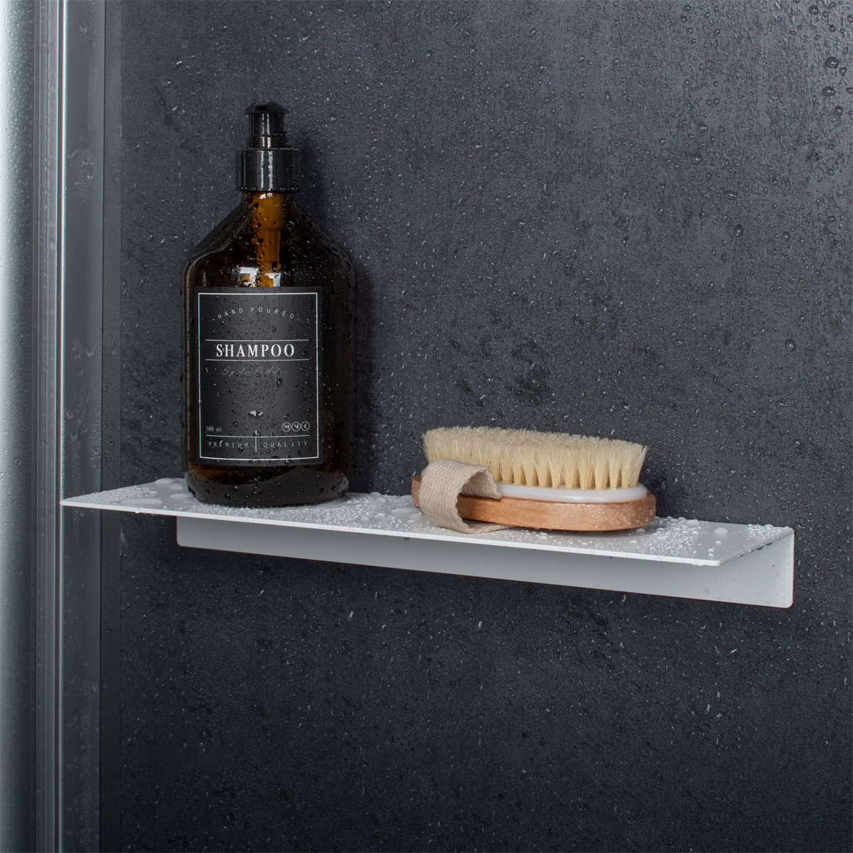 Schulte  Duschablage zum Kleben Größe M Mattweiß Bild 6