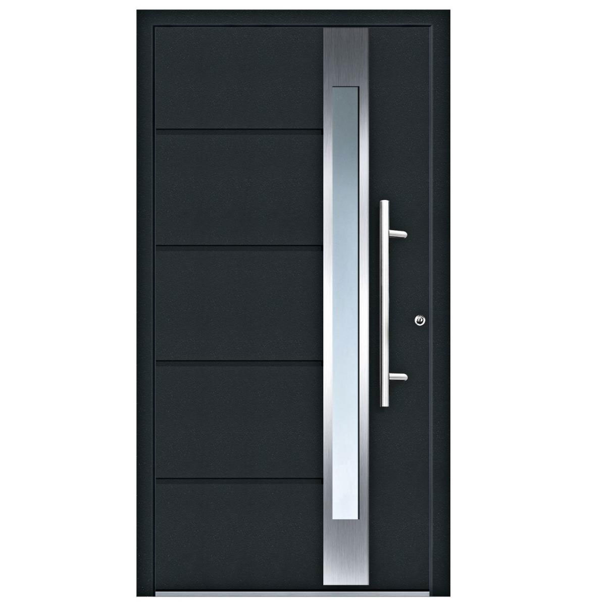 Aluminium-Sicherheitshaustür Rom Superior anthrazit 110 x 210 cm rechts