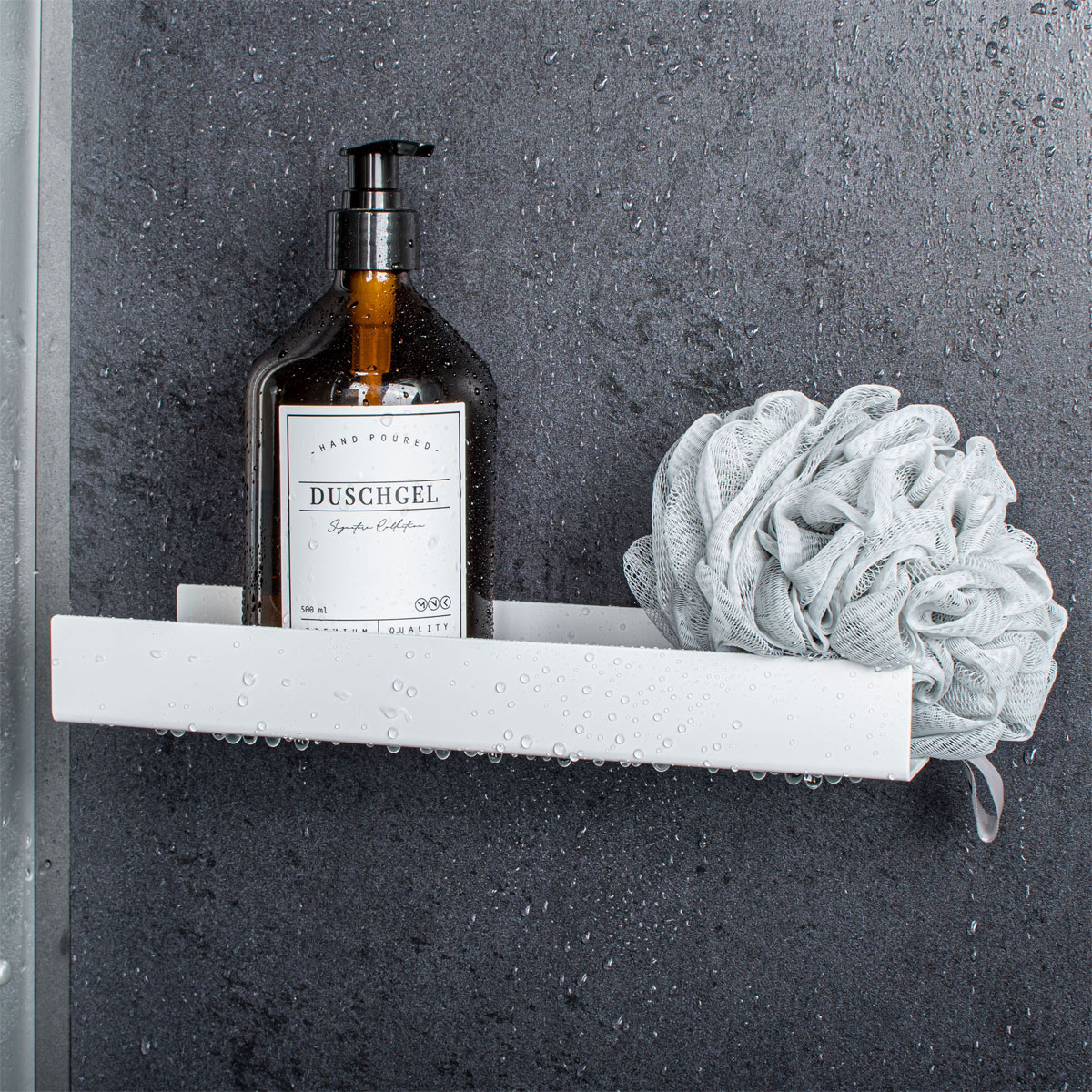 Schulte  Duschablage zum Kleben Größe S Edelstahloptik Bild 7