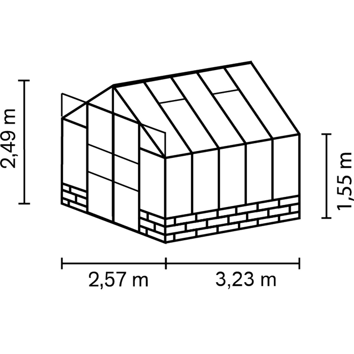 Vitavia Gewächshaus Cassandra 8300 8,3m² sand Bild 2