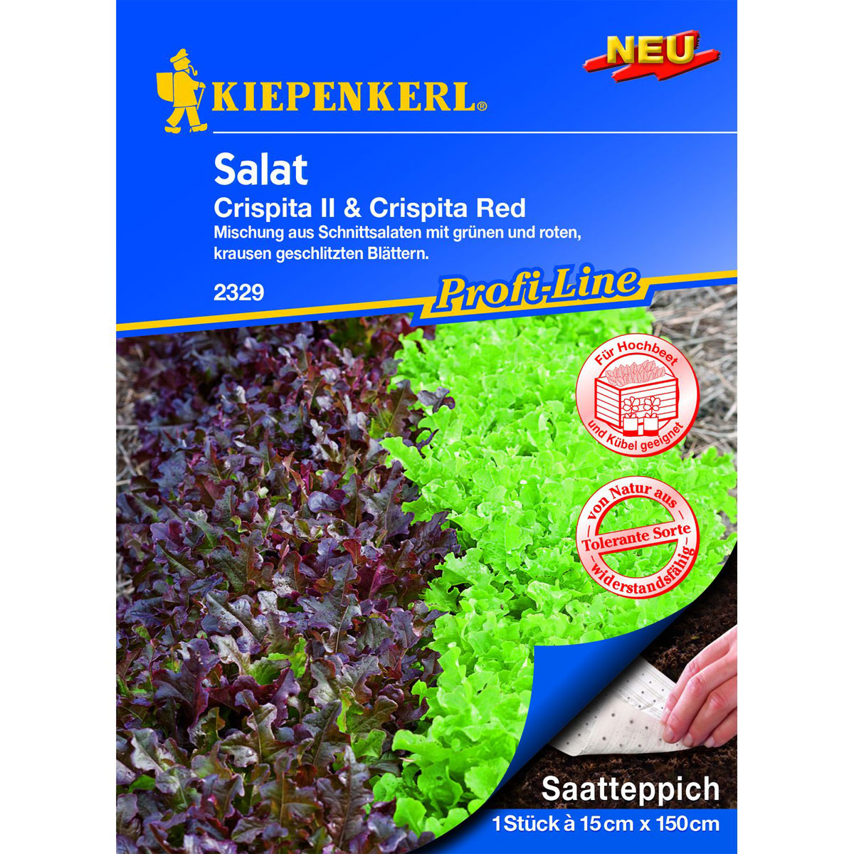 Kiepenkerl Salat Crisp IICrisp Red LS16037 Saatteppich