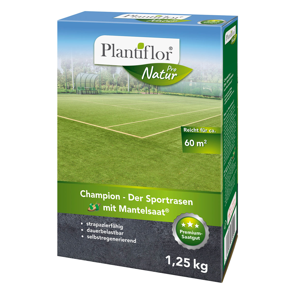 Plantiflor Champion - Der Sportrasen mit Mantelsaat® 1,25kg