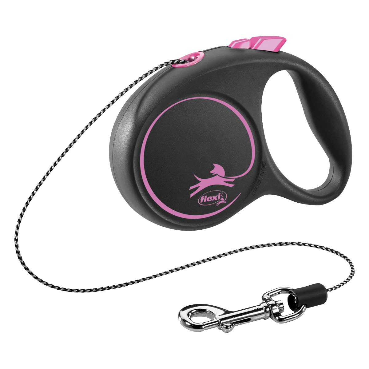 Trixie flexi BLACK DESIGN Seil pink Größe XS 3 m