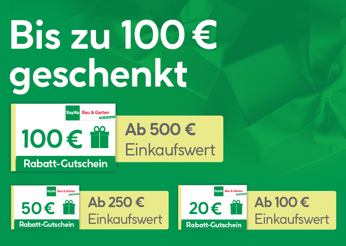 Staffelaktion: Bis zu hundert Euro geschenkt Staffelaktion: Bis zu hundert Euro geschenkt