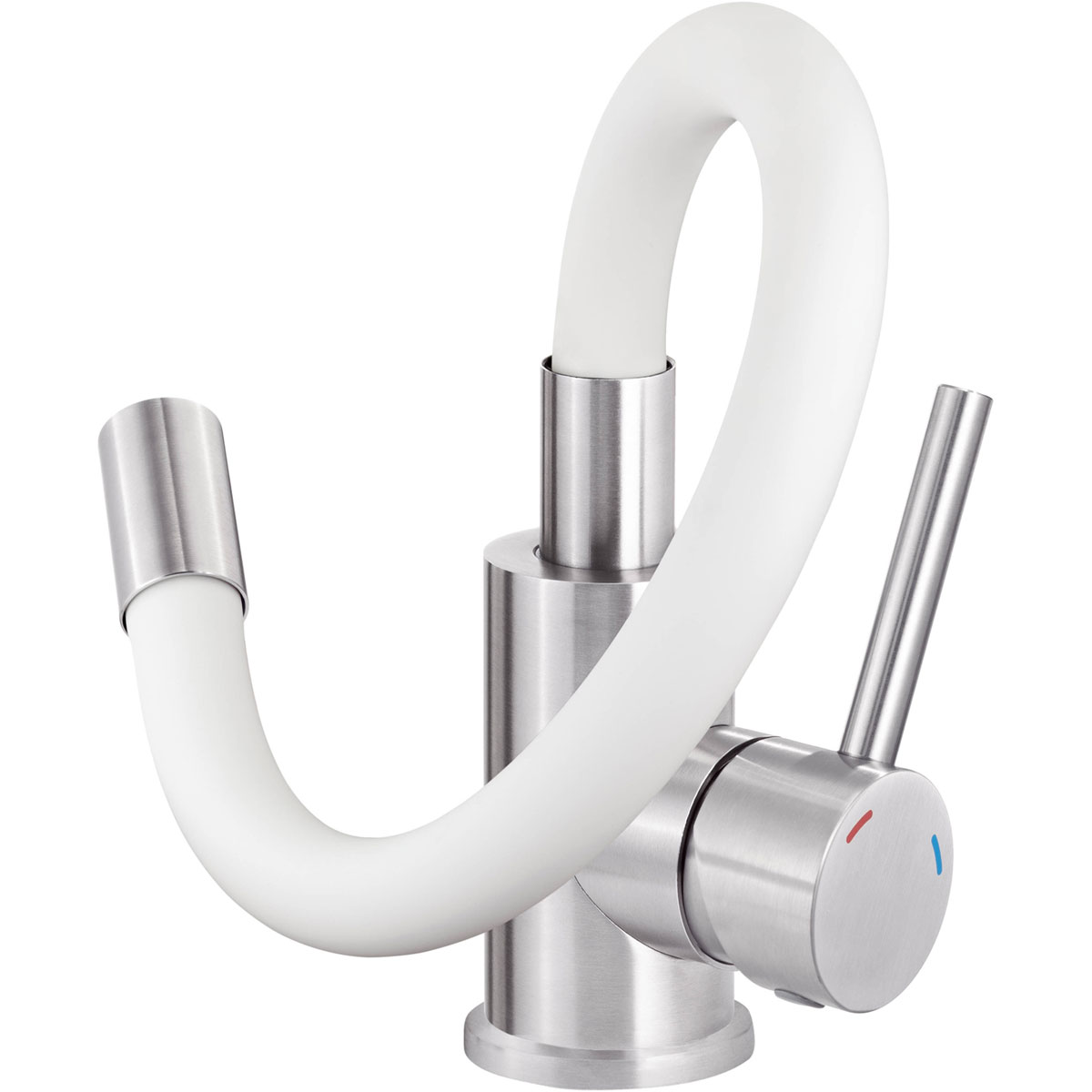 deante  Spültischarmatur LUNO Edelstahl/ weiß Bild 2