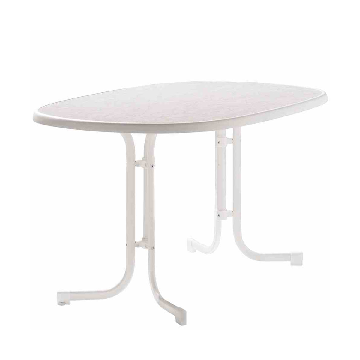 SIEGER Boulevardtisch 152 140 x 90 x 72 cm höhenverstellbar weiß