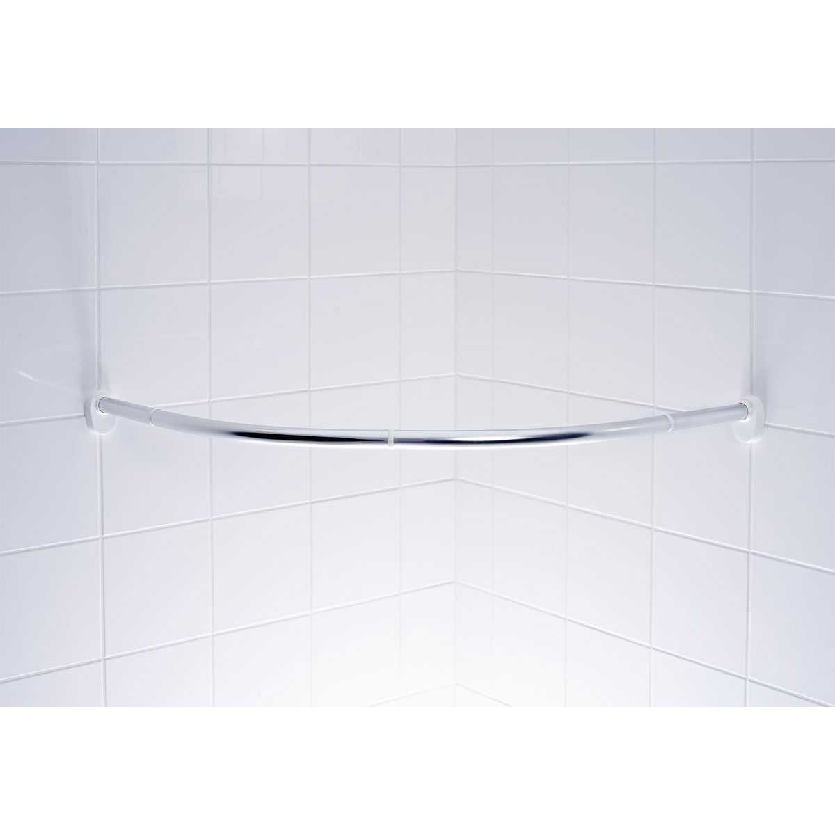 Valblue Rundduschstange Wien, ca. 90x90 cm, ca. Ø 25 mm, Farbe: Chromfarben glänzend