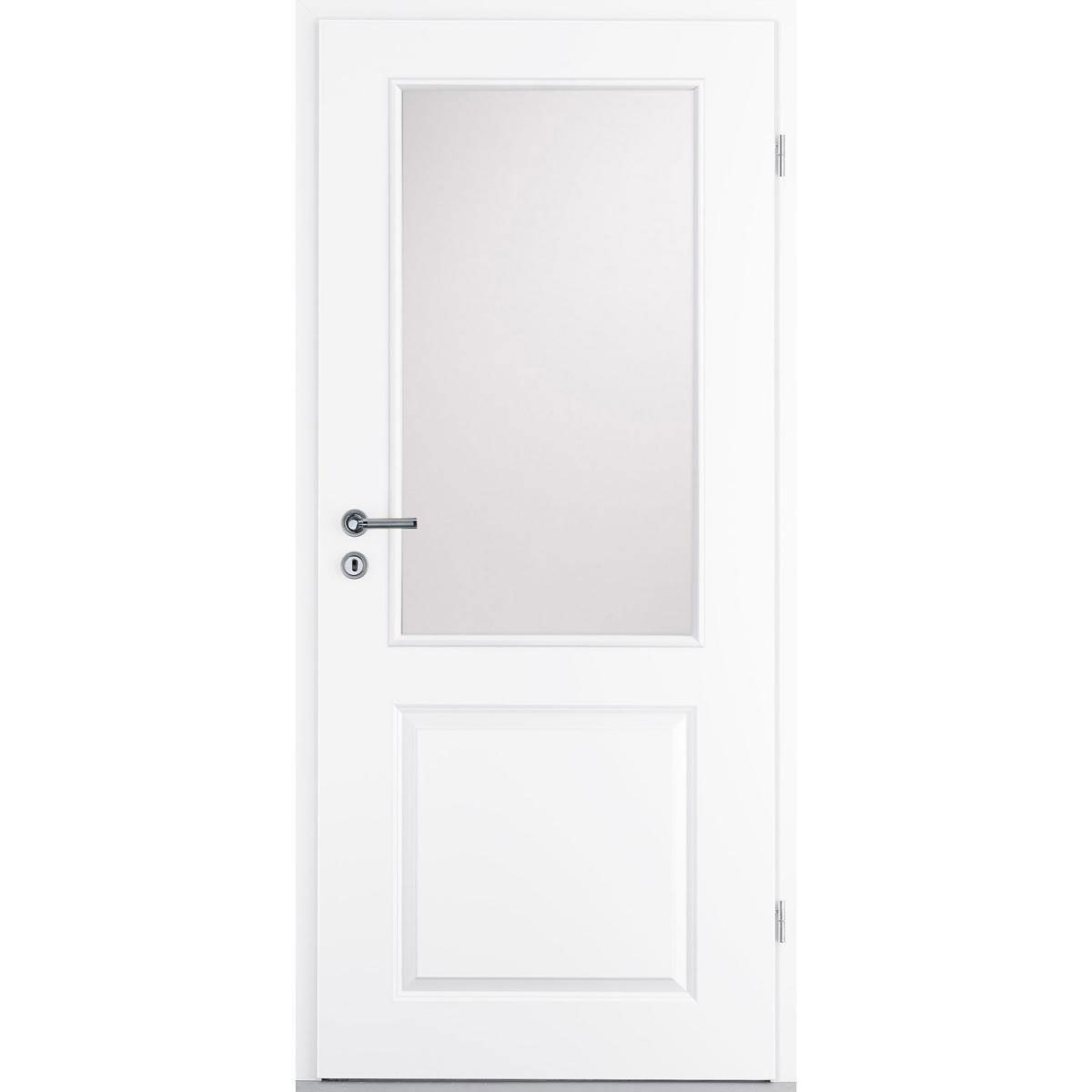 Borne Zimmertür Palais Weißlack mit Lichtausschnitt 73,5 x 198,5 cm DIN rechts