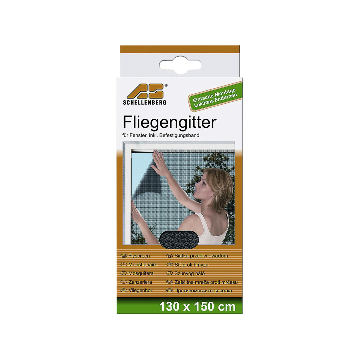 Schellenberg Insektenschutznetz anthrazit 130 x 150 cm Bild 2