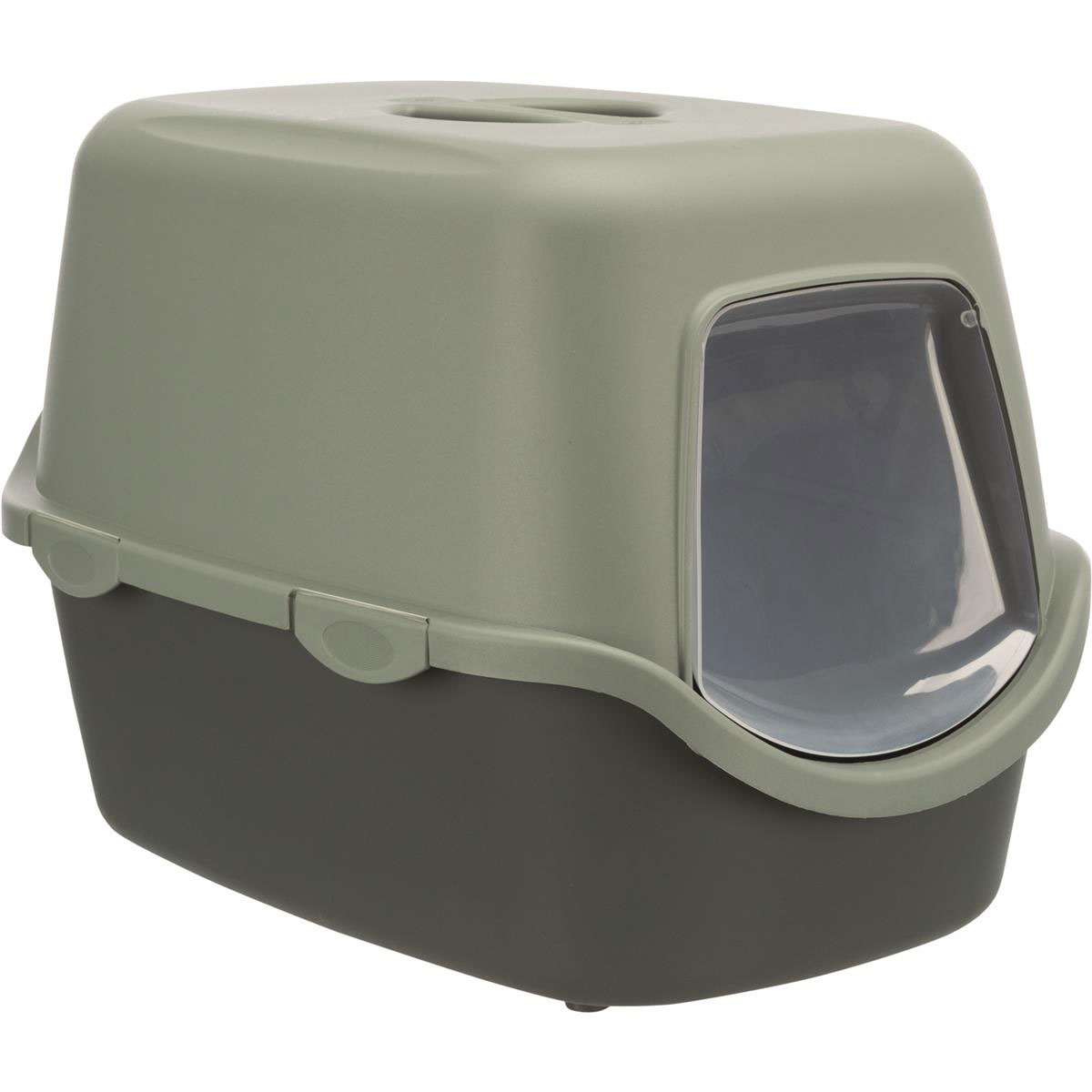 Trixie Be Eco Katzentoilette Vico mit Haube 40x40x56 cm anthrazit/grau-grün