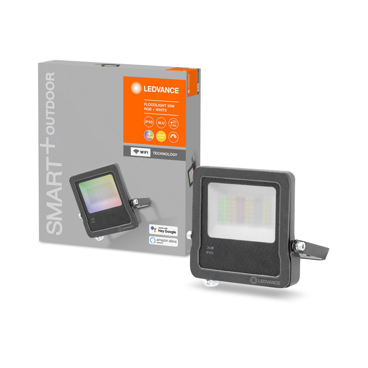 Ledvance SMART+ Außen-Flutlicht Smart Home 30 Watt grau