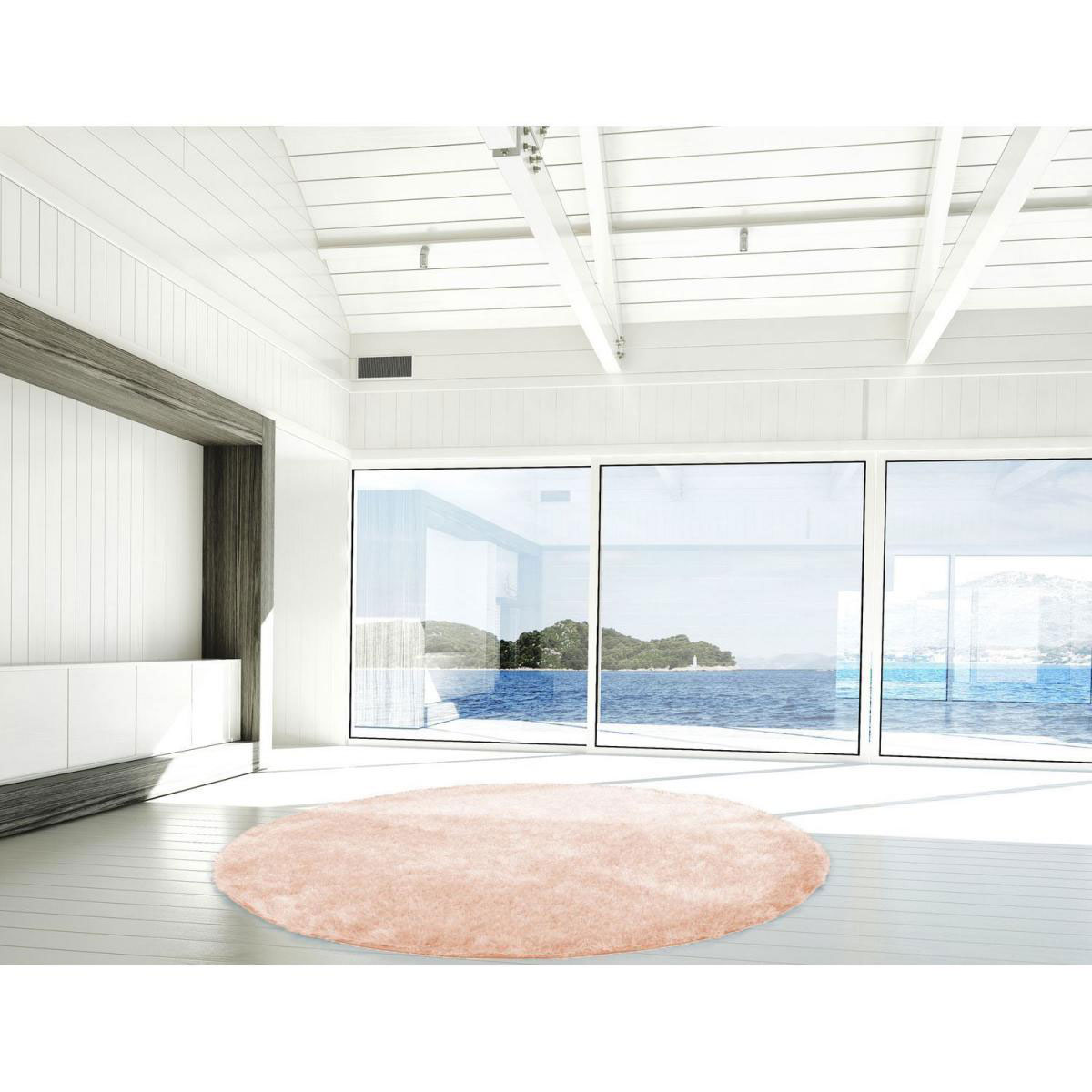 Hochflorteppich „Diamond 700 Puderrosa“, Ø160cm Rund Bild 2