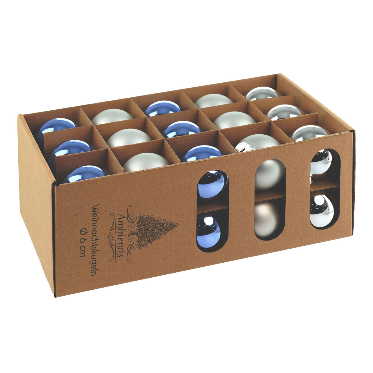 Ambientis Glaskugeln 6 cm blau Mix Bild 2