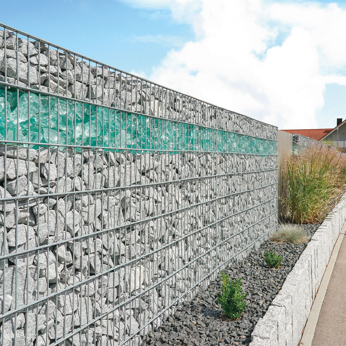 Wilk Gabionen-Zaun 200 x 200 x 25 cm Bild 4