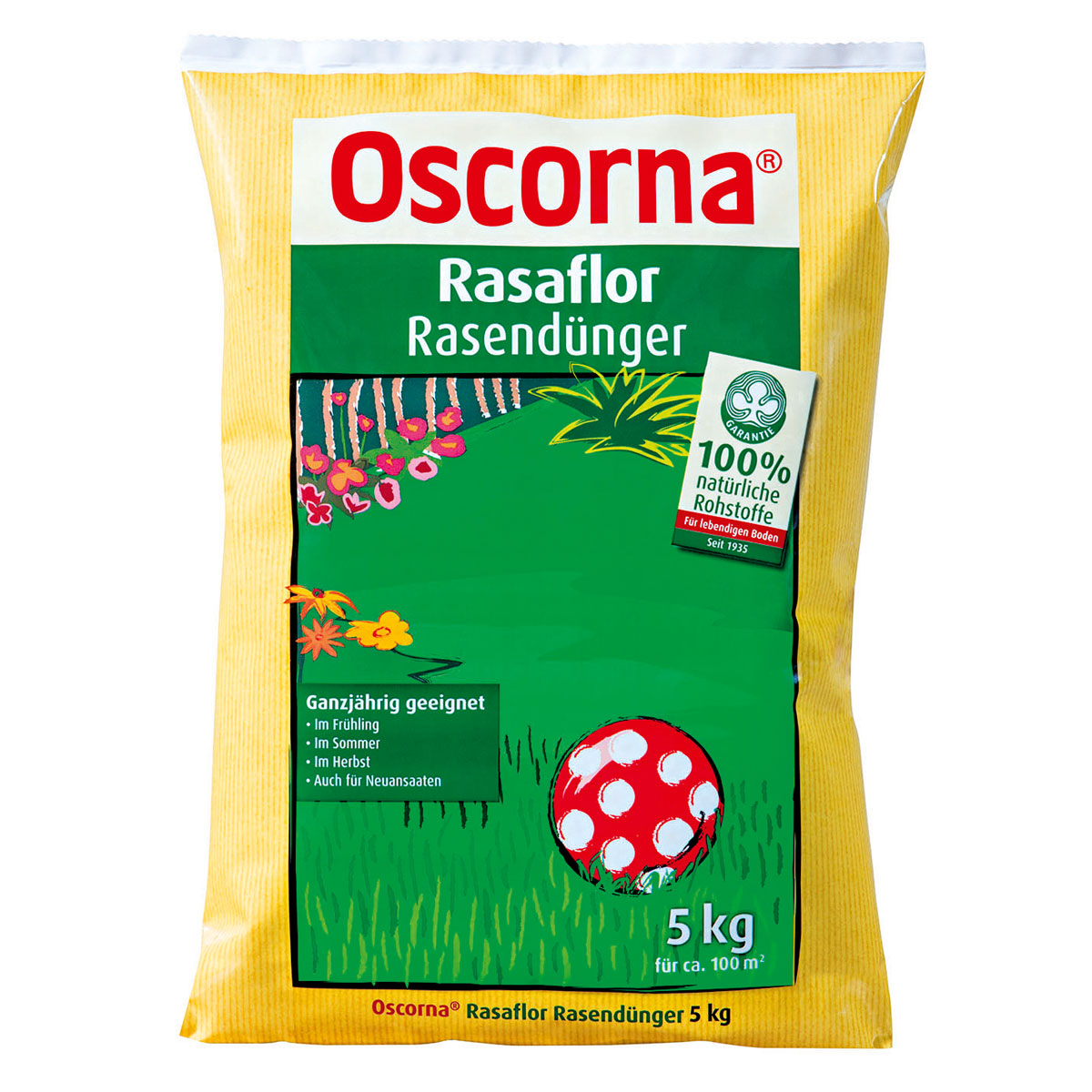 Oscorna Rasaflor Rasendünger 5 kg org. 8/4/5