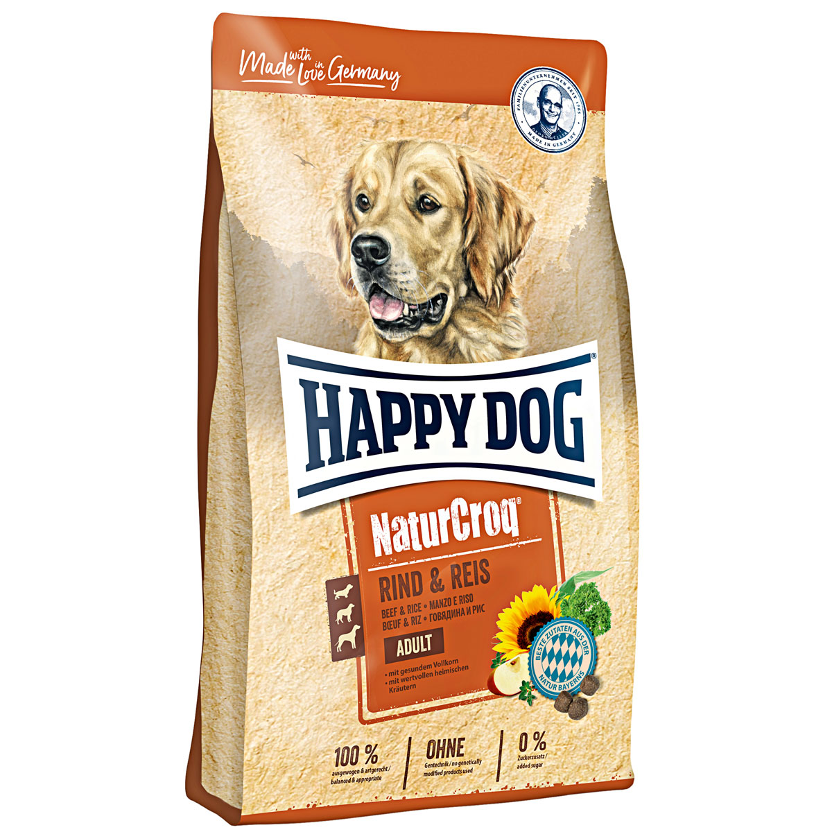 Happy Dog  NaturCroq Rind und Reis 15 kg