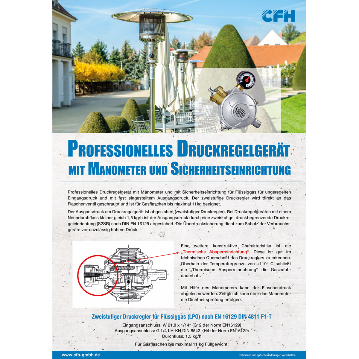 CFH  Zweistufiger Druckregler DR 414 Bild 4