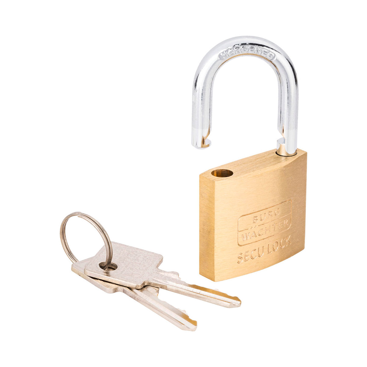 Burg Wächter Vorhängeschloss-Set Trio 405 40 GL 37,6 x 60 x 12,6 mm Messing Bild 2