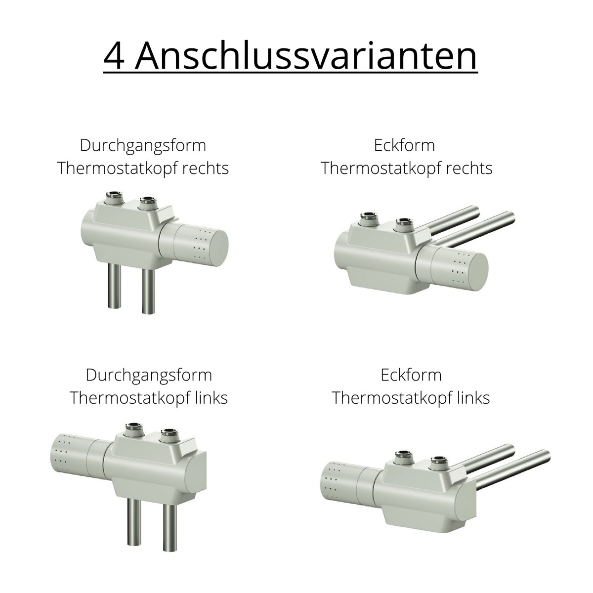 Ximax  Heizkörper Zubehör Mittenanschlussgarnitur Multiblock-Set Universal Weiß Bild 2