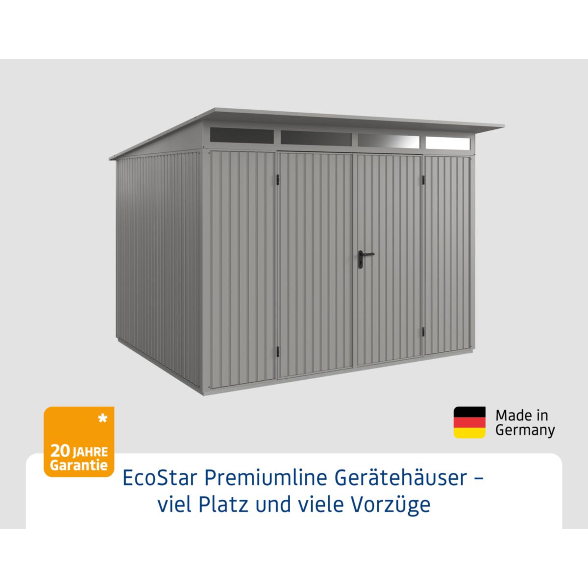 EcoStar  Gerätehaus Trend-PTyp 3RAL9007 2 flg Bild 2