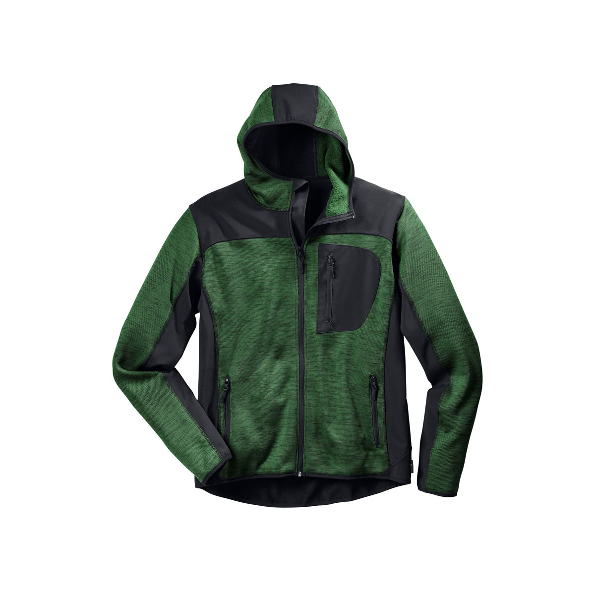Scheibler Strickjacke Professional grün-meliert-schwarz Größe L