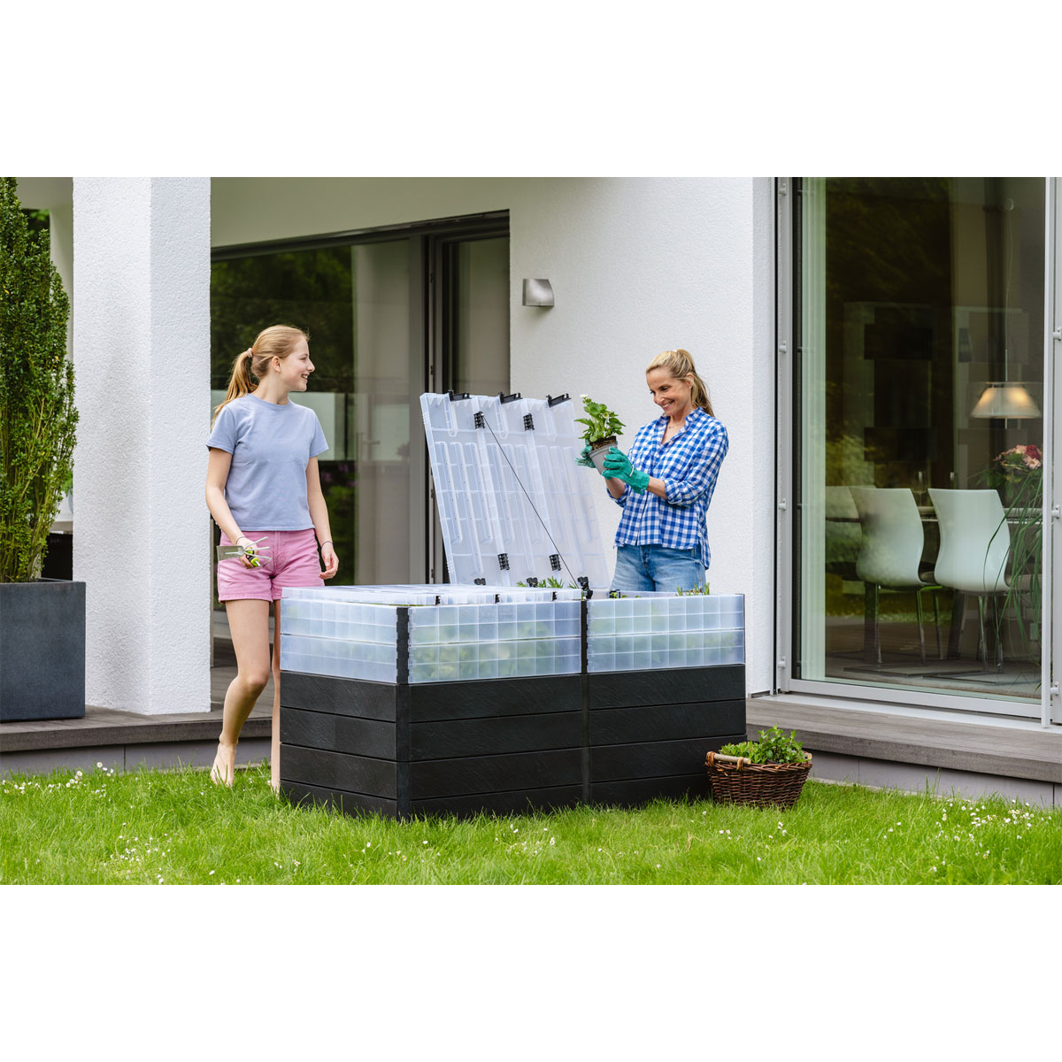 Garantia  Hochbeet Ergo Quadro TurboPlus 2 L 80 Stone, inkl. FLORA Wassersparsystem Bild 5