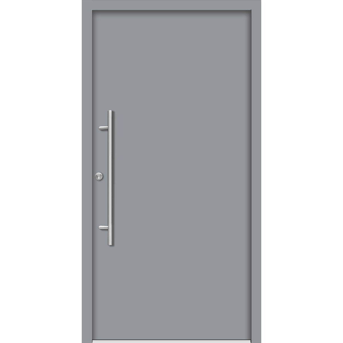 SplenDoor Premium-Haustür Passivedoor Ribe energiesparend grau 110 x 210 cm links