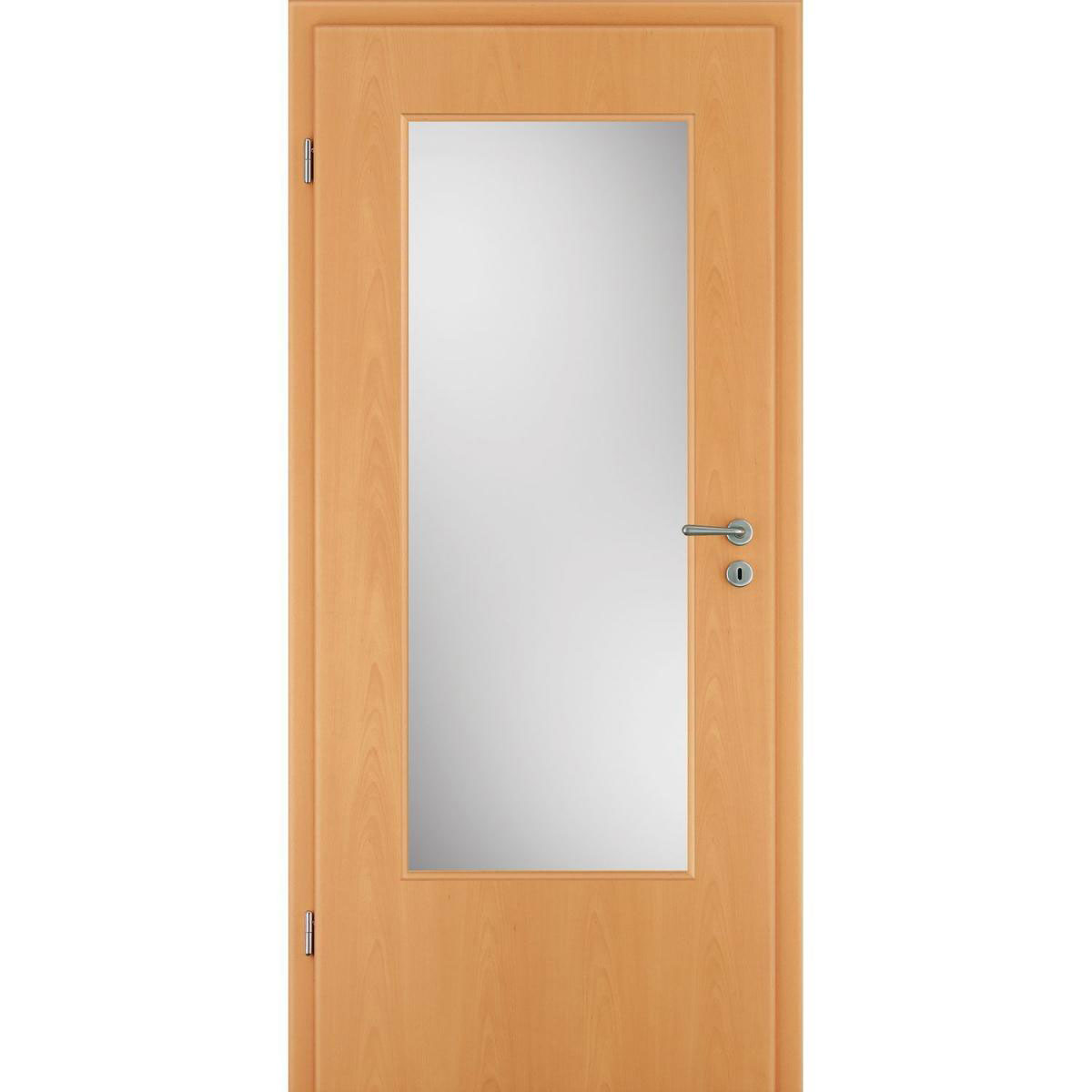 Borne Zimmertür CPL Buche mit Lichtausschnitt 86 x 198,5 cm DIN links