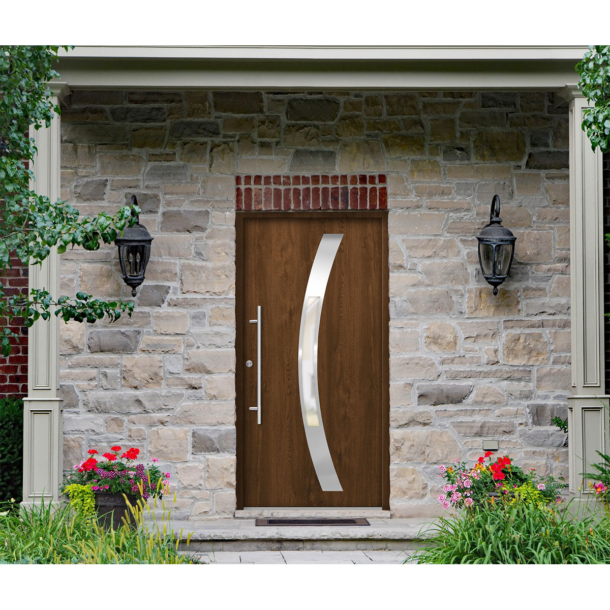 SplenDoor  Premium-Haustür Passivedoor Goeteborg energiesparend nussbaum 100 x 200 cm links Bild 2