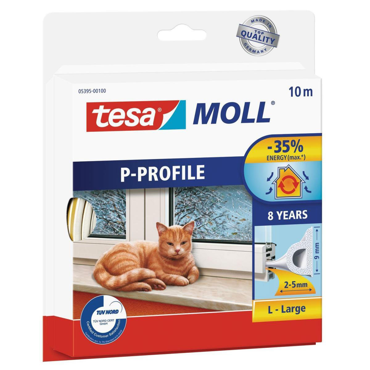 Tesa Gummidichtung P-Profil weiß 2-5 mm Bild 1