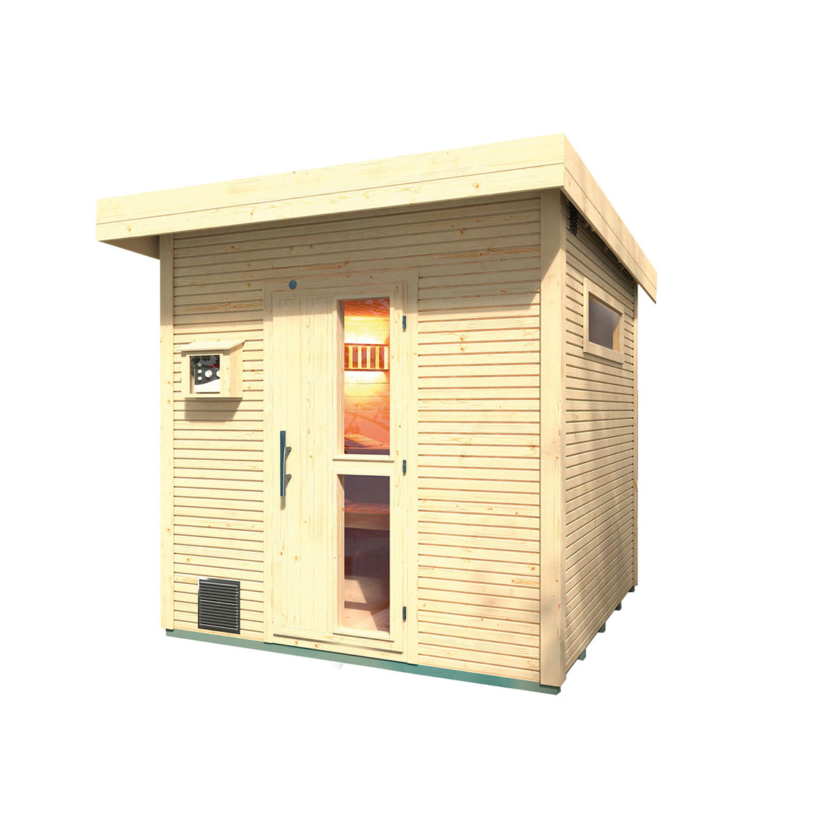 Weka  Saunahaus Naantali Sparset 9,0 kW OS inkl analoger Steuerung natur